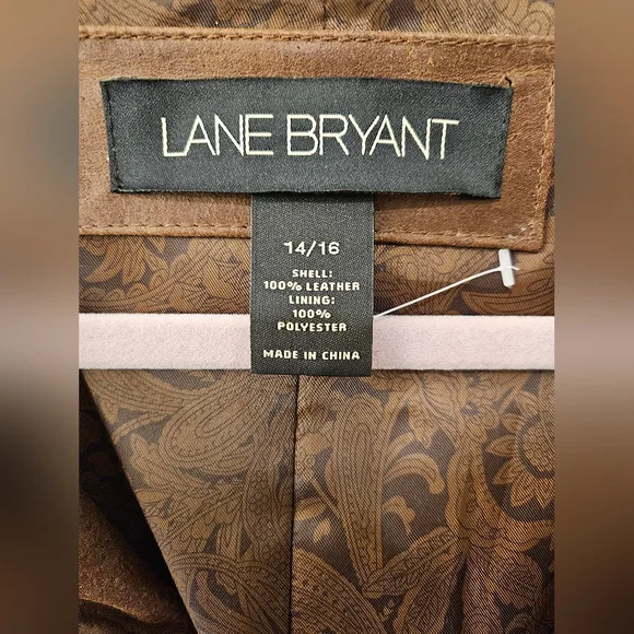 NWOT - Leather Lane Bryant Brown Biker Jacket - Size 14/16 - Vintage - Picture 2 of 9